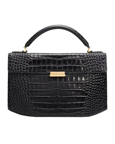 Toteme Box Croc-Embossed Leather Top-Handle Bag | Thumbnail 1 Toteme Box Croc-Embossed Leather Top-Handle Bag | Thumbnail 1