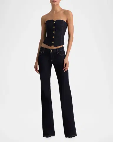 ALICE + OLIVIA Kelcey Denim Strapless Top | Thumbnail 2 ALICE + OLIVIA Kelcey Denim Strapless Top | Thumbnail 2