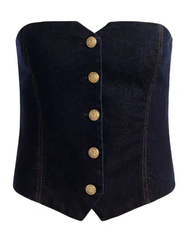 ALICE + OLIVIA Kelcey Denim Strapless Top | Thumbnail 1 ALICE + OLIVIA Kelcey Denim Strapless Top | Thumbnail 1