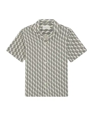 Frescobol Carioca Roberto Geometric Linen Button-Down Shirt | Thumbnail 1 Frescobol Carioca Roberto Geometric Linen Button-Down Shirt | Thumbnail 1