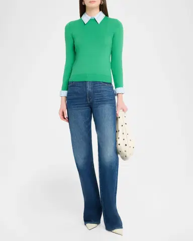 ALICE + OLIVIA Porla Collared Sweater | Thumbnail 2 ALICE + OLIVIA Porla Collared Sweater | Thumbnail 2