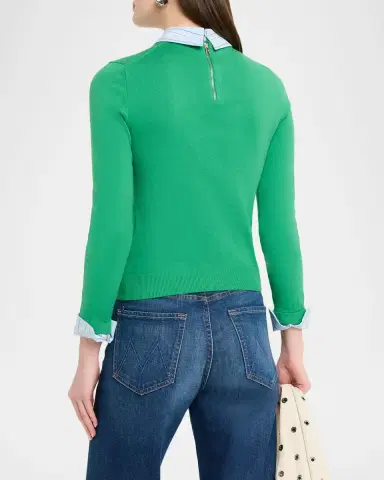 ALICE + OLIVIA Porla Collared Sweater | Thumbnail 3 ALICE + OLIVIA Porla Collared Sweater | Thumbnail 3