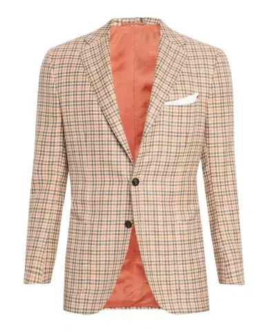 Kiton Men's Cashmere and Wool Houndstooth Plaid Sport Coat | Thumbnail 1 Kiton Men's Cashmere and Wool Houndstooth Plaid Sport Coat | Thumbnail 1