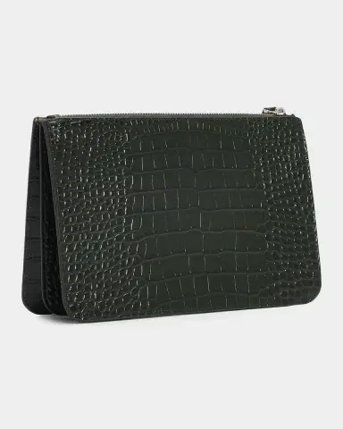 Toteme Croc-Embossed Leather Clutch Bag | Thumbnail 2 Toteme Croc-Embossed Leather Clutch Bag | Thumbnail 2
