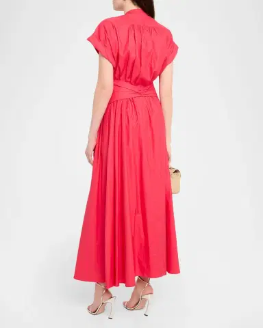 Saloni Neesha Short-Sleeve Cotton Maxi Dress | Thumbnail 3 Saloni Neesha Short-Sleeve Cotton Maxi Dress | Thumbnail 3