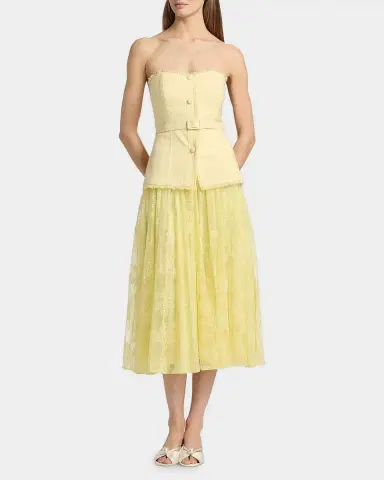 BADGLEY MISCHKA Tweed Lace Peplum Midi Dress | Thumbnail 2 BADGLEY MISCHKA Tweed Lace Peplum Midi Dress | Thumbnail 2
