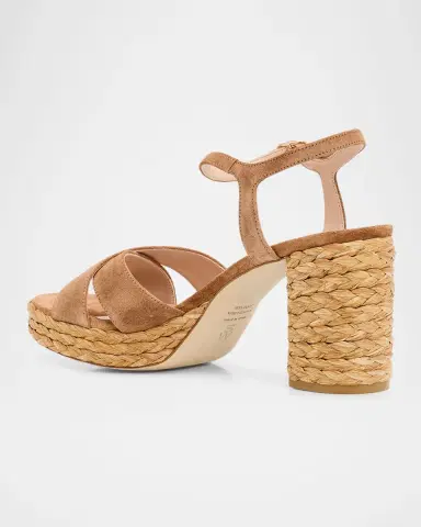 Stuart Weitzman 80mm Dayna Suede Espadrille Platform Sandals | Thumbnail 4 Stuart Weitzman 80mm Dayna Suede Espadrille Platform Sandals | Thumbnail 4