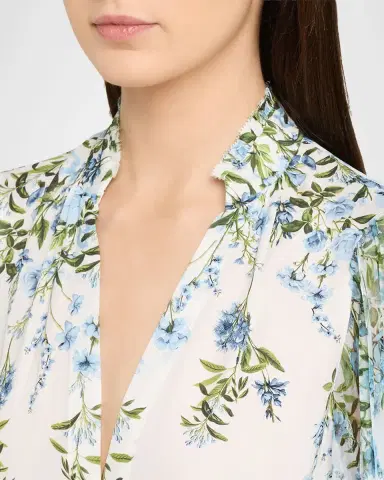 ALICE + OLIVIA Ilan Pleated-Sleeve Blouse | Thumbnail 5 ALICE + OLIVIA Ilan Pleated-Sleeve Blouse | Thumbnail 5