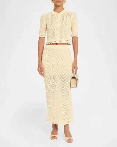 A.L.C. Siesta Open-Knit Maxi Skirt | Thumbnail 2 A.L.C. Siesta Open-Knit Maxi Skirt | Thumbnail 2