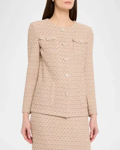 Misook Heritage Tonal Tweed Knit Jacket | Thumbnail 4 Misook Heritage Tonal Tweed Knit Jacket | Thumbnail 4