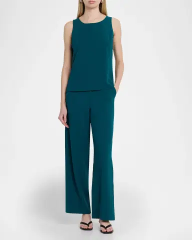 Misook Scoop-Neck Crepe De Chine Tank | Thumbnail 2 Misook Scoop-Neck Crepe De Chine Tank | Thumbnail 2