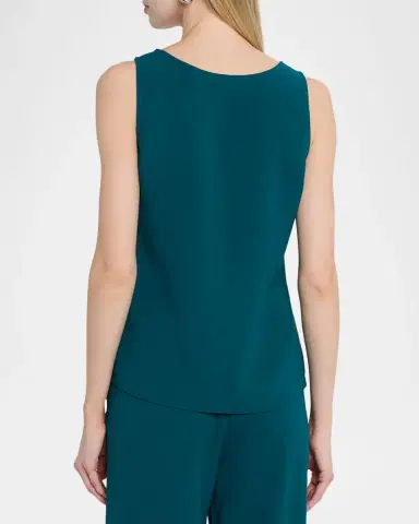Misook Scoop-Neck Crepe De Chine Tank | Thumbnail 3 Misook Scoop-Neck Crepe De Chine Tank | Thumbnail 3