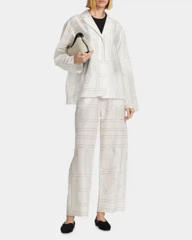 Toteme Monogram Cotton PJ Bottoms | Thumbnail 2 Toteme Monogram Cotton PJ Bottoms | Thumbnail 2