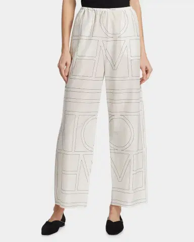 Toteme Monogram Cotton PJ Bottoms | Thumbnail 4 Toteme Monogram Cotton PJ Bottoms | Thumbnail 4