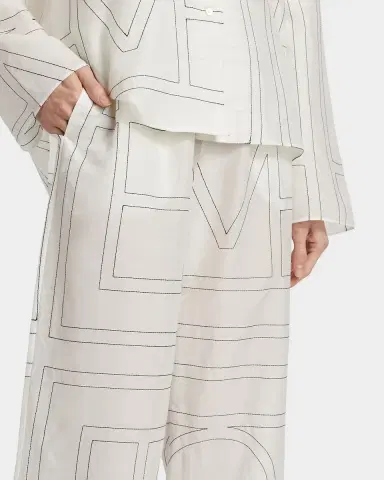 Toteme Monogram Cotton PJ Bottoms | Thumbnail 5 Toteme Monogram Cotton PJ Bottoms | Thumbnail 5