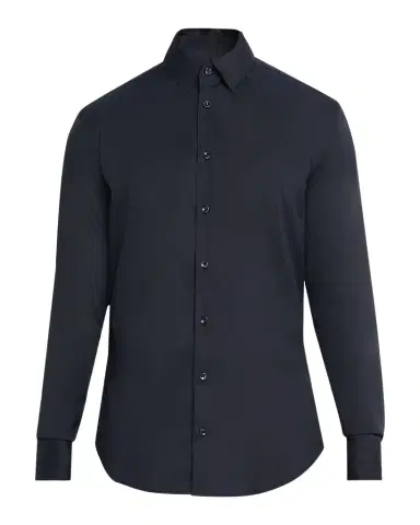 Giorgio Armani Men's Solid Stretch Poplin Sport Shirt | Thumbnail 1 Giorgio Armani Men's Solid Stretch Poplin Sport Shirt | Thumbnail 1