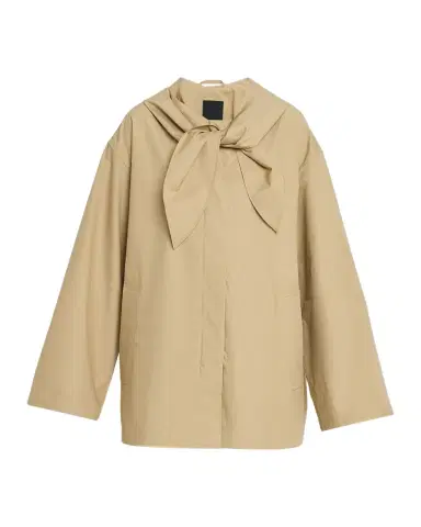 TOTEME Scarf Hooded Technical Cotton Trapeze Jacket | Thumbnail 1 TOTEME Scarf Hooded Technical Cotton Trapeze Jacket | Thumbnail 1