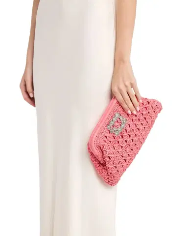 BTB Los Angeles Cristal Woven Crystal Buckle Clutch Bag | Thumbnail 1 BTB Los Angeles Cristal Woven Crystal Buckle Clutch Bag | Thumbnail 1