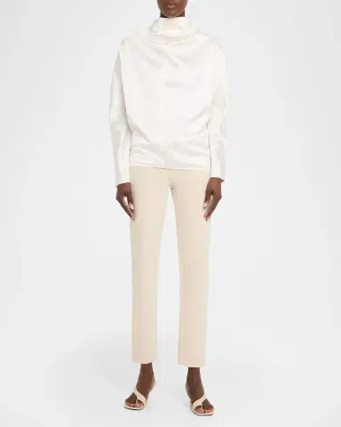 Toteme Cowl-Neck Organza Blouse | Thumbnail 2 Toteme Cowl-Neck Organza Blouse | Thumbnail 2