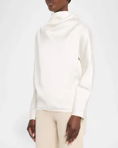 Toteme Cowl-Neck Organza Blouse | Thumbnail 4 Toteme Cowl-Neck Organza Blouse | Thumbnail 4