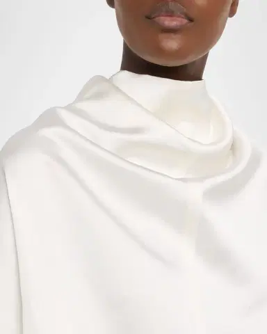 Toteme Cowl-Neck Organza Blouse | Thumbnail 5 Toteme Cowl-Neck Organza Blouse | Thumbnail 5