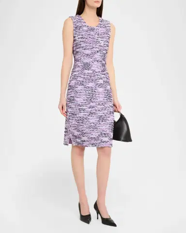 Misook Sleeveless Textured Tweed Dress | Thumbnail 4 Misook Sleeveless Textured Tweed Dress | Thumbnail 4