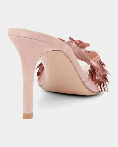 Gianvito Rossi 85mm Sequined Suede Mule Sandals | Thumbnail 2 Gianvito Rossi 85mm Sequined Suede Mule Sandals | Thumbnail 2