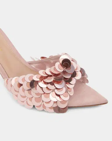 Gianvito Rossi 85mm Sequined Suede Mule Sandals | Thumbnail 3 Gianvito Rossi 85mm Sequined Suede Mule Sandals | Thumbnail 3