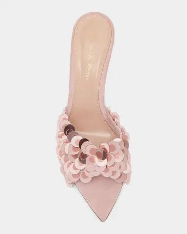 Gianvito Rossi 85mm Sequined Suede Mule Sandals | Thumbnail 4 Gianvito Rossi 85mm Sequined Suede Mule Sandals | Thumbnail 4