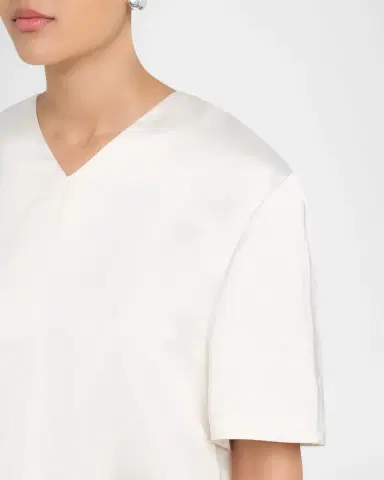 Toteme V-Neck Satin Pullover | Thumbnail 5 Toteme V-Neck Satin Pullover | Thumbnail 5