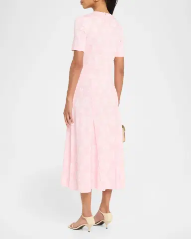 Misook Intarsia-Knit Godet Midi Dress | Thumbnail 3 Misook Intarsia-Knit Godet Midi Dress | Thumbnail 3