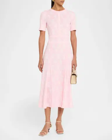 Misook Intarsia-Knit Godet Midi Dress | Thumbnail 4 Misook Intarsia-Knit Godet Midi Dress | Thumbnail 4