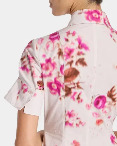 Erdem Short-Sleeve Blur Floral-Print Cotton Poplin Midi Shirtdress | Thumbnail 5 Erdem Short-Sleeve Blur Floral-Print Cotton Poplin Midi Shirtdress | Thumbnail 5