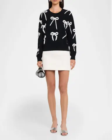 Marc Jacobs Bow Jacquard Crewneck Sweater | Thumbnail 2 Marc Jacobs Bow Jacquard Crewneck Sweater | Thumbnail 2