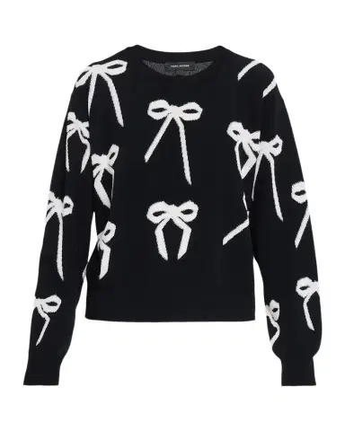 Marc Jacobs Bow Jacquard Crewneck Sweater | Thumbnail 1 Marc Jacobs Bow Jacquard Crewneck Sweater | Thumbnail 1
