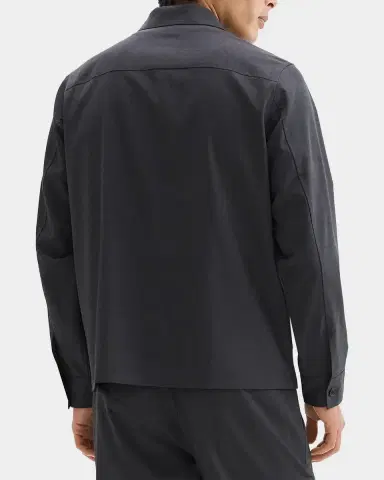 Theory Men's Travel Overshirt in Motion Wool | Thumbnail 3 Theory Men's Travel Overshirt in Motion Wool | Thumbnail 3