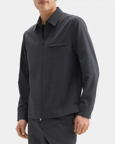 Theory Men's Travel Overshirt in Motion Wool | Thumbnail 4 Theory Men's Travel Overshirt in Motion Wool | Thumbnail 4