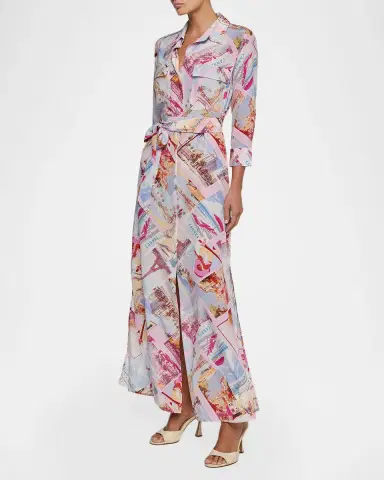 L'Agence Cameron Maxi Shirtdress | Thumbnail 4 L'Agence Cameron Maxi Shirtdress | Thumbnail 4