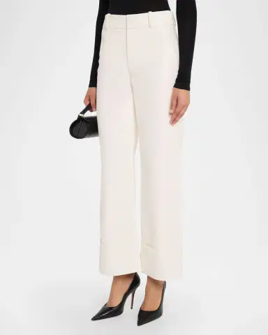 ALICE + OLIVIA Alexander Vegan Leather Cuffed Pants | Thumbnail 4 ALICE + OLIVIA Alexander Vegan Leather Cuffed Pants | Thumbnail 4