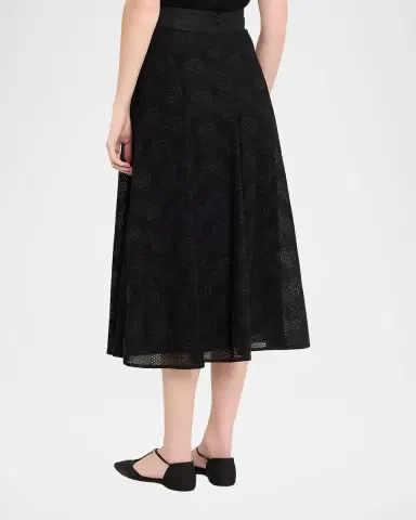 Akris Orbit Broderie Anglaise Midi Skirt | Thumbnail 3 Akris Orbit Broderie Anglaise Midi Skirt | Thumbnail 3