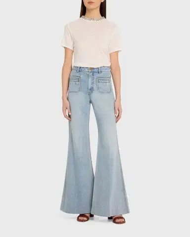 Zimmermann High-Rise Flare Jeans | Thumbnail 2 Zimmermann High-Rise Flare Jeans | Thumbnail 2