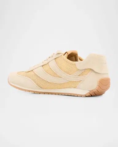 Vince Oasis Raffia and Suede Retro Sneakers | Thumbnail 4 Vince Oasis Raffia and Suede Retro Sneakers | Thumbnail 4