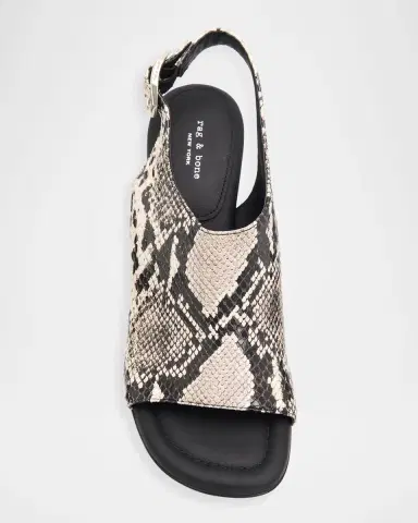 Rag & Bone 75mm Gigi Snake-Printed Leather Slingback Sandals | Thumbnail 4 Rag & Bone 75mm Gigi Snake-Printed Leather Slingback Sandals | Thumbnail 4