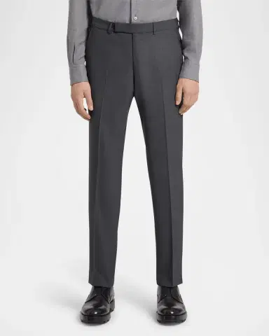 ZEGNA Men 's High Performance Flat-Front Trousers | Thumbnail 4 ZEGNA Men 's High Performance Flat-Front Trousers | Thumbnail 4