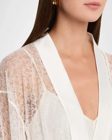 Kiki de Montparnasse Petite Fleur Sheer Lace Kimono Robe | Thumbnail 4 Kiki de Montparnasse Petite Fleur Sheer Lace Kimono Robe | Thumbnail 4