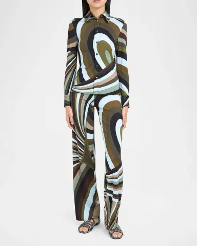 PUCCI Iride Jersey Straight-Leg Pull-On Pants | Thumbnail 2 PUCCI Iride Jersey Straight-Leg Pull-On Pants | Thumbnail 2
