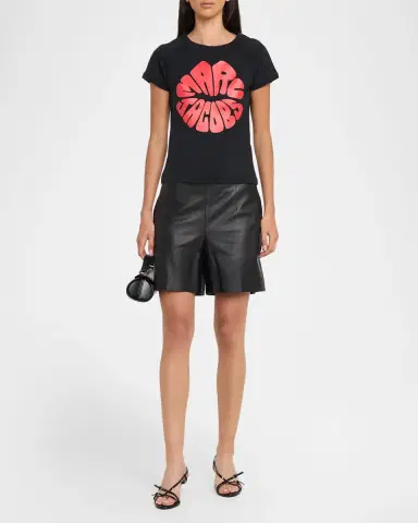 Marc Jacobs Marc Kiss Logo Shrunken T-Shirt | Thumbnail 2 Marc Jacobs Marc Kiss Logo Shrunken T-Shirt | Thumbnail 2