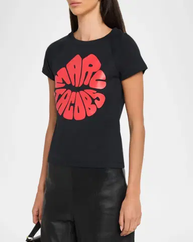 Marc Jacobs Marc Kiss Logo Shrunken T-Shirt | Thumbnail 4 Marc Jacobs Marc Kiss Logo Shrunken T-Shirt | Thumbnail 4