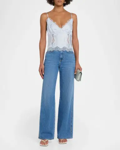 L'Agence Kimber Lace-Trim Silk Cami | Thumbnail 2 L'Agence Kimber Lace-Trim Silk Cami | Thumbnail 2