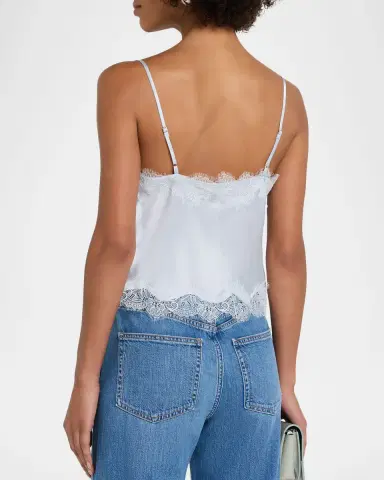L'Agence Kimber Lace-Trim Silk Cami | Thumbnail 3 L'Agence Kimber Lace-Trim Silk Cami | Thumbnail 3